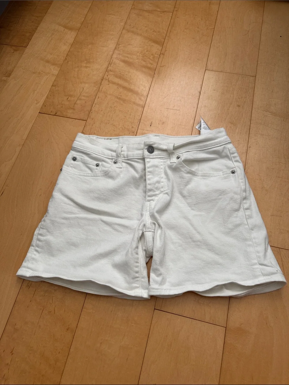 White Levi’s Denim Shorts